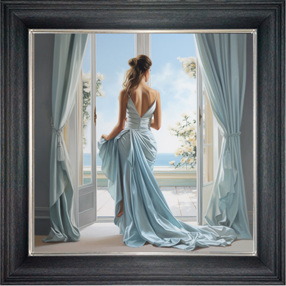 Blue Window Liquid Wall Art
