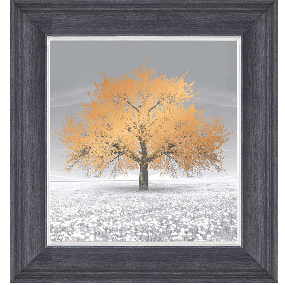 Cherry Blossom Copper Liquid Wall Art
