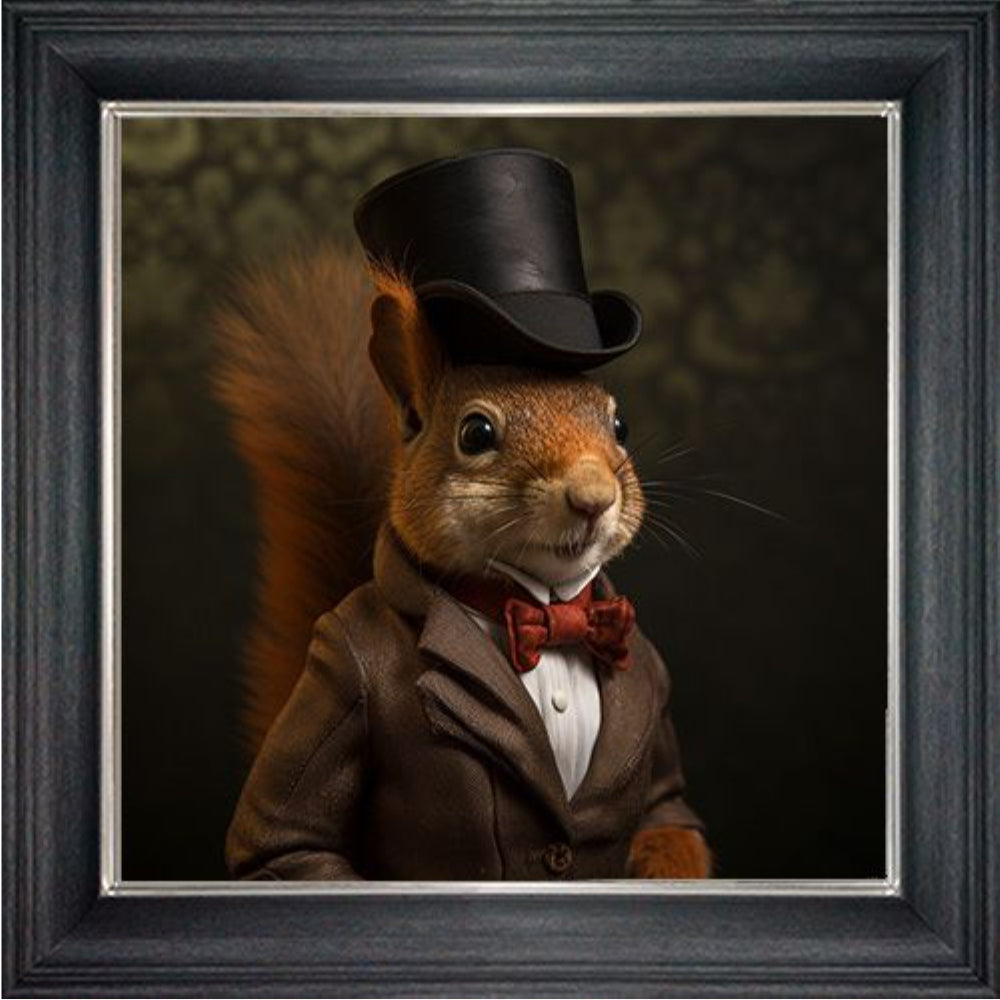 Dressed Up Red Squirrel Male Liquid Wall Art