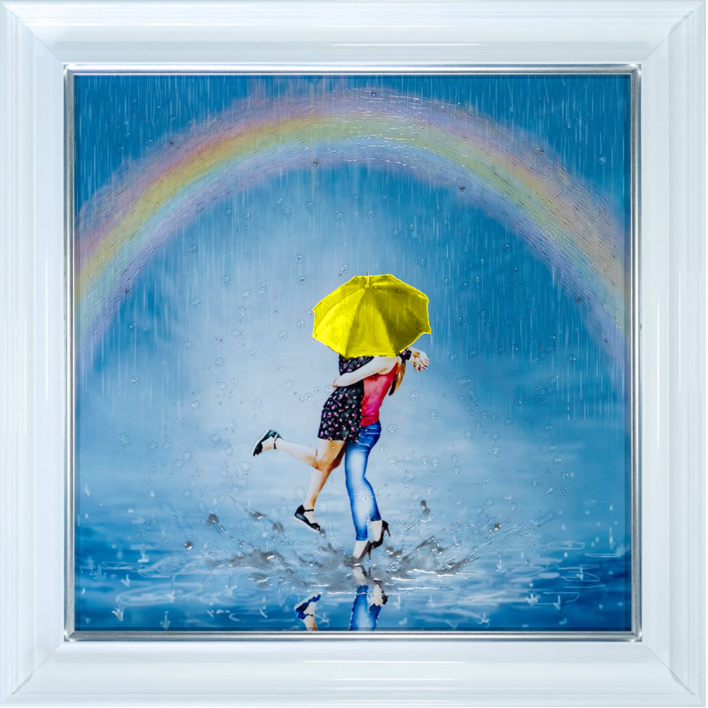 Pride Women Over The Rainbow Yellow Liquid Wall Art